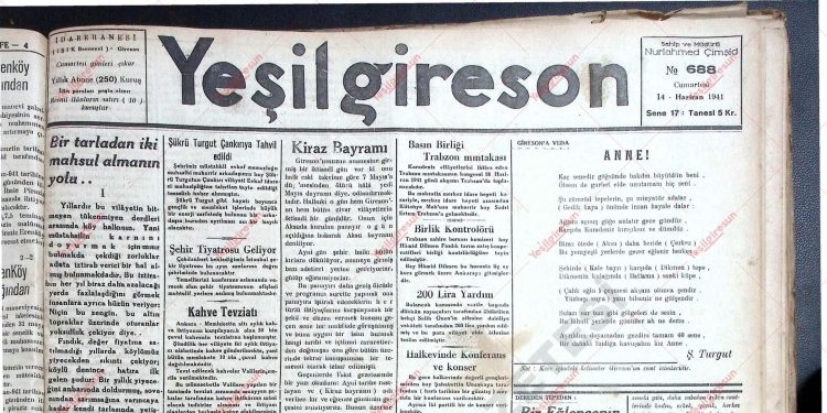 14 Haziran 1941 – Sayı 688