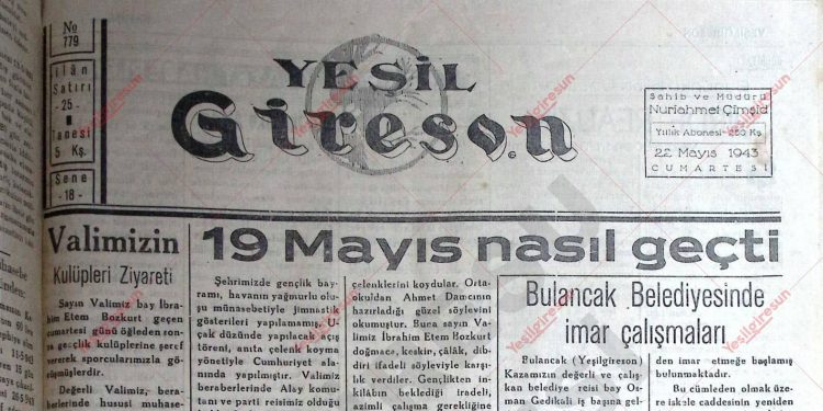 22 Mayıs 1943 – Sayı 779