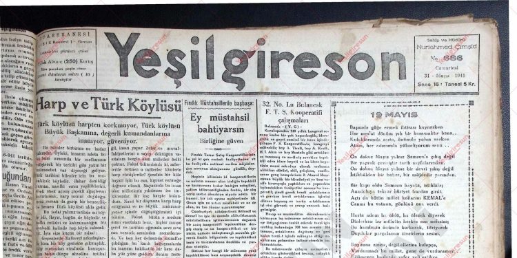 31 Mayıs 1941 – Sayı 686