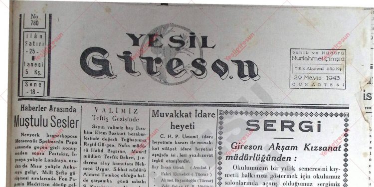29 Mayıs 1943 – Sayı 780