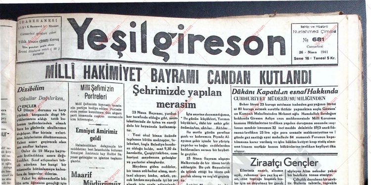 26 Nisan 1941 – Sayı 681