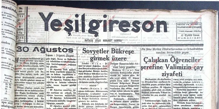 2 Eylül 1944 – Sayı 844