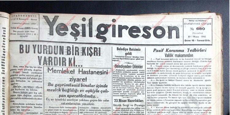 19 Nisan 1941 – Sayı 680
