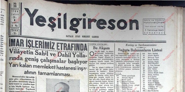 3 Temmuz 1943 -Sayı 785