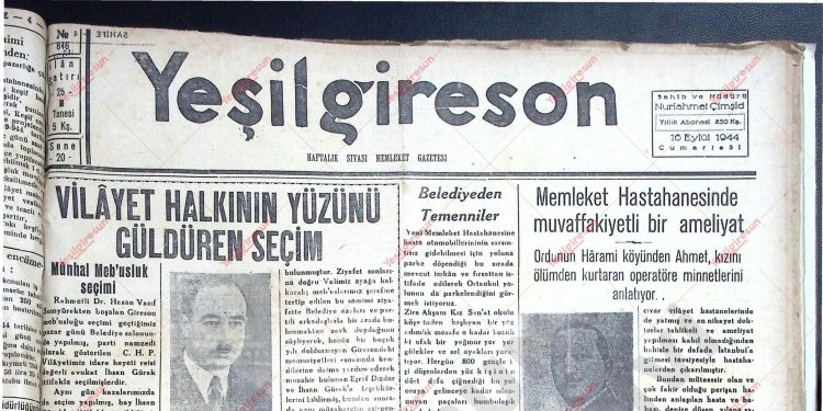 16 Eylül 1944 – Sayı 846