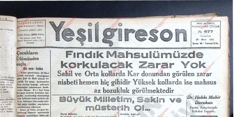29 Mart 1941 – Sayı 677