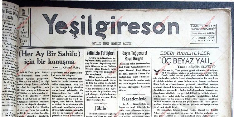 7 Ekim 1944 – Sayı 848