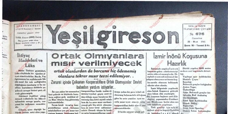 22 Mart 1941 – Sayı 676