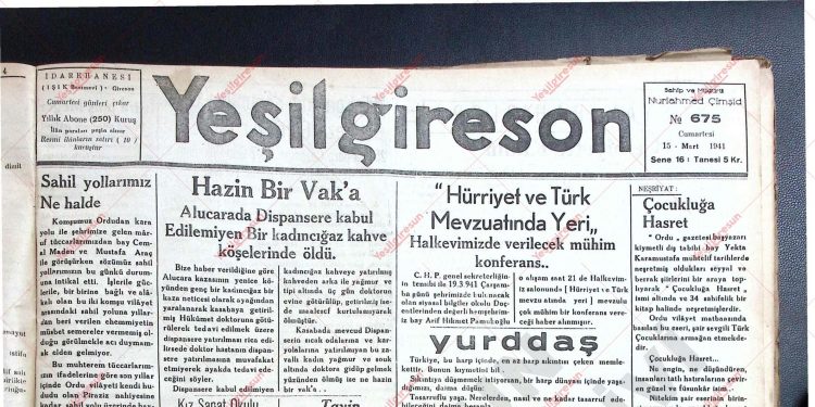 15 Mart 1941 – Sayı 675