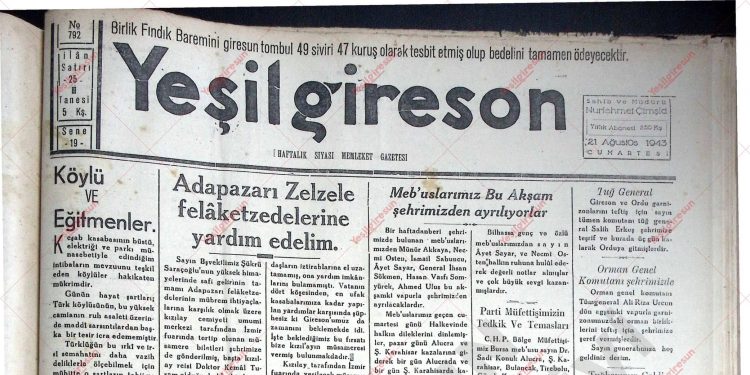 21 Ağustos 1943 – Sayı 792