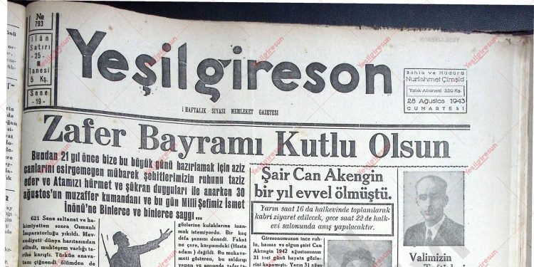 28 Ağustos 1943 – Sayı 793