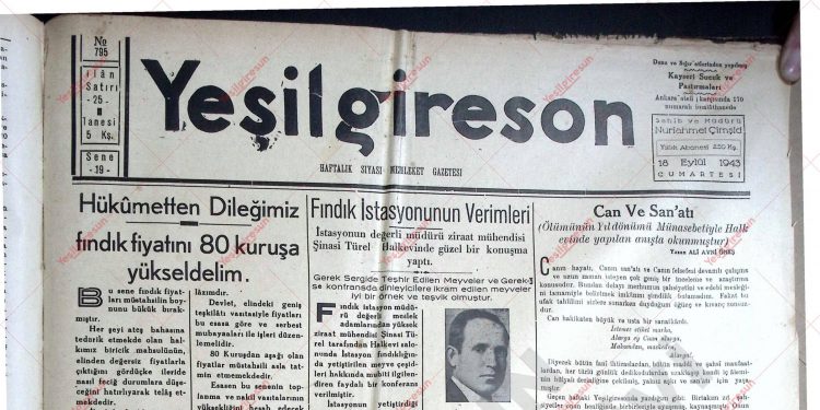 18 Eylül 1943 – Sayı 795