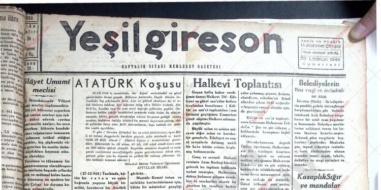 30 Aralık 1944 – Sayı 859