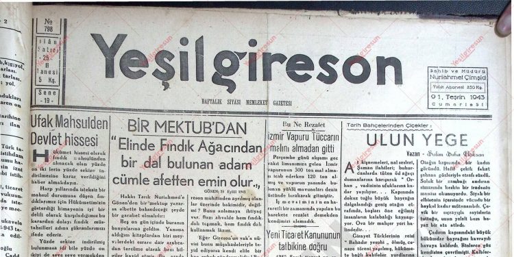 9 Ekim 1943 – Sayı 798