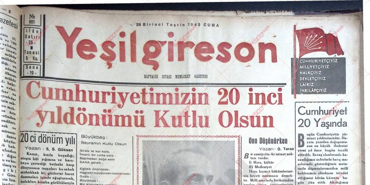 29 Ekim 1943 – Sayı 801