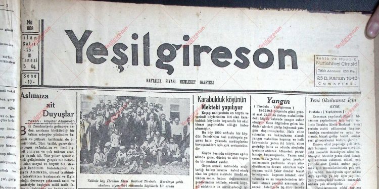 25 Aralık 1943 – Sayı 808