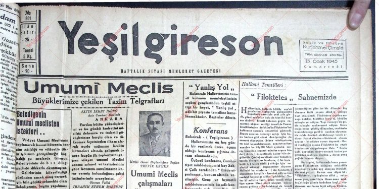 13 Ocak 1945 – Sayı 861