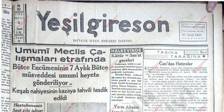 20 Ocak 1945 – Sayı 862
