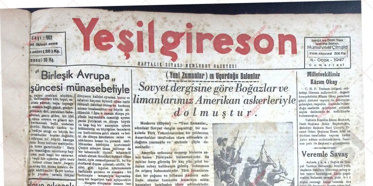 4 Ocak 1947 – Sayı 692