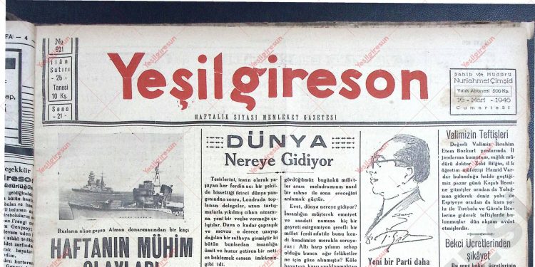 16 Mart 1946 – Sayı 921