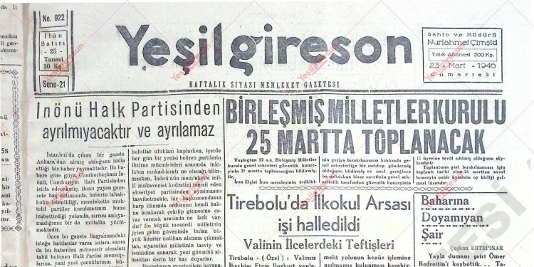 23 Mart 1946 – Sayı 922
