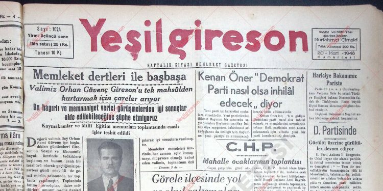 20 Mart 1948 – Sayı 1024