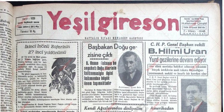 3 Nisan 1948 – Sayı 1026