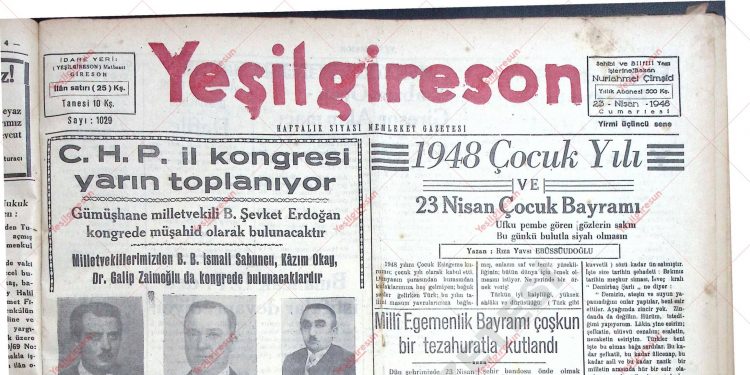 23 Nisan 1948 – Sayı 1029