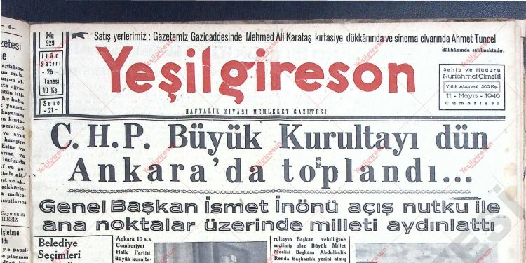 11 Mayıs 1946 – Sayı 929
