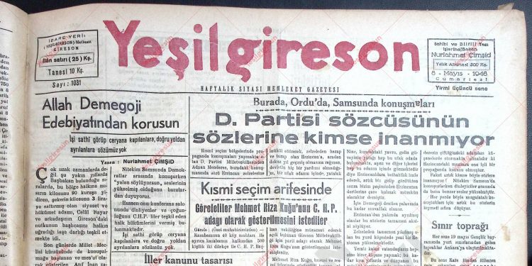 8 Mayıs 1948 – Sayı 1031