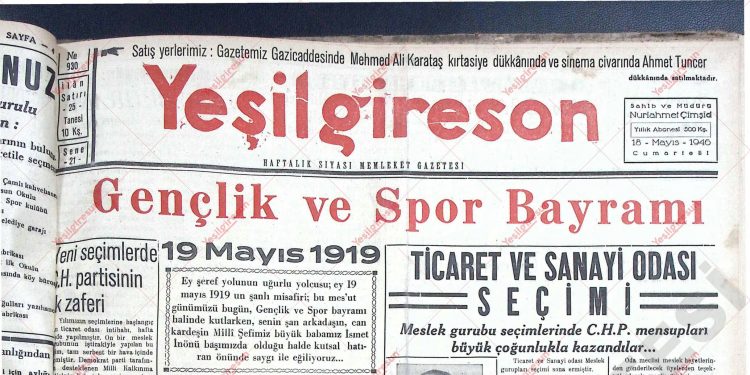 18 Mayıs 1946 – Sayı 930