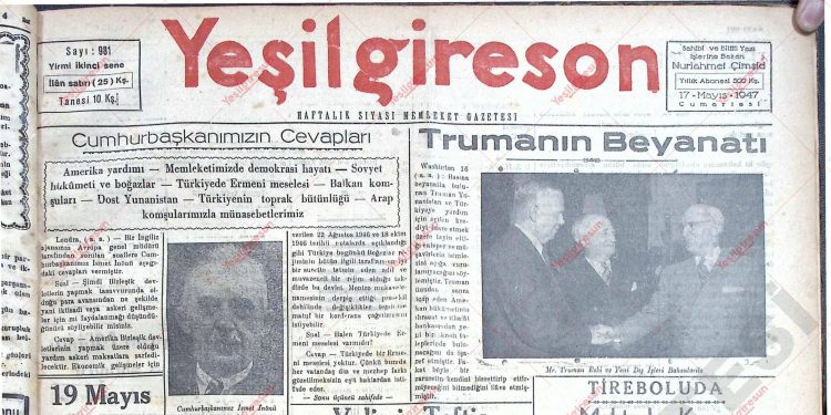 17 Mayıs 1947 – Sayı 981