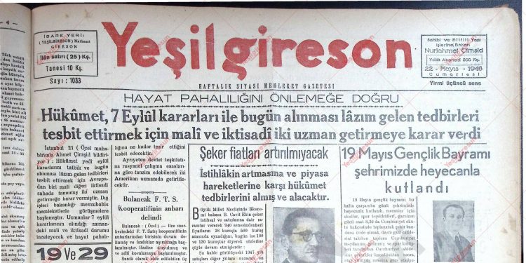 22 Mayıs 1948 – Sayı 1033