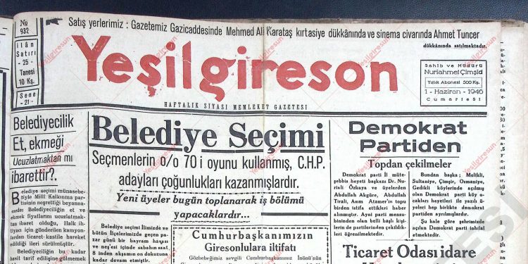 1 Haziran 1946 – Sayı 932