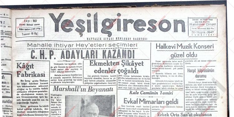 31 Mayıs 1947 – Sayı 983