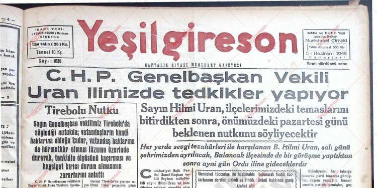 5 Haziran 1948 – Sayı 1035