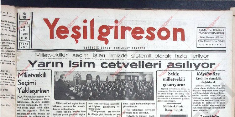 29 Haziran 1946 – Sayı 936