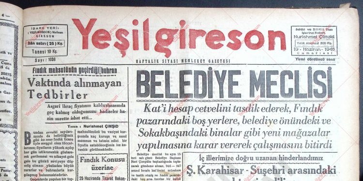 19 Haziran 1948 – Sayı 1038