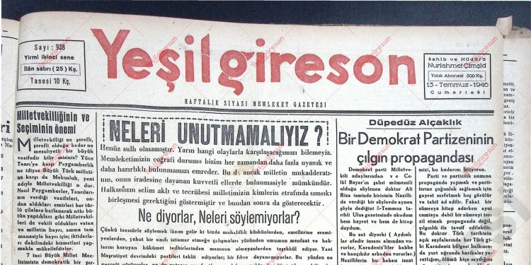 13 Temmuz 1946 – Sayı 938