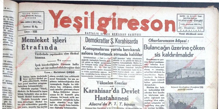 26 Haziran 1948 – Sayı 1039