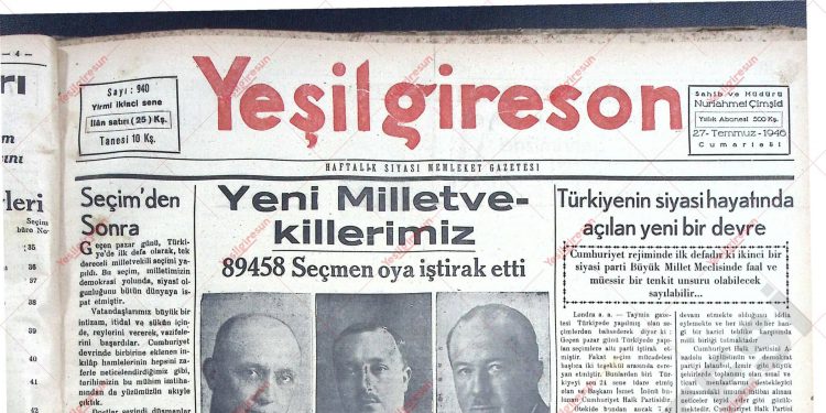 27 Temmuz 1946 – Sayı 940