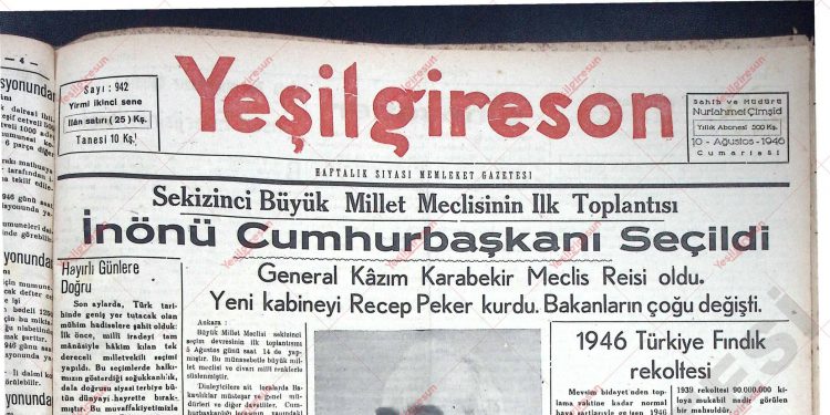 10 Ağustos 1946 – Sayı 942