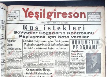 17 Ağustos 1946 – Sayı 943