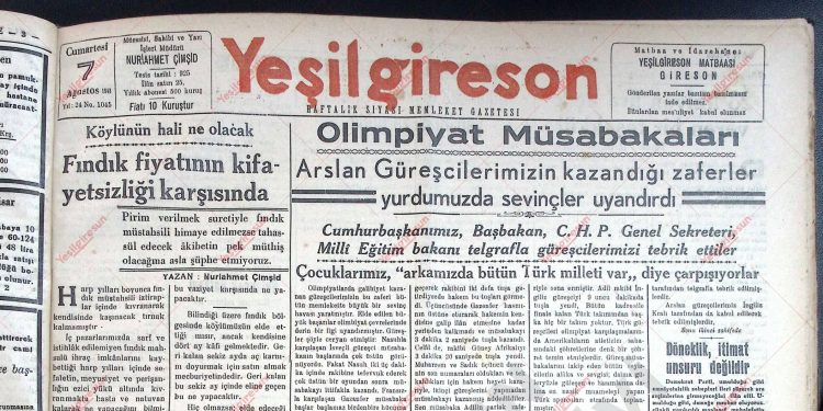 7 Ağustos 1948 – Sayı 1045