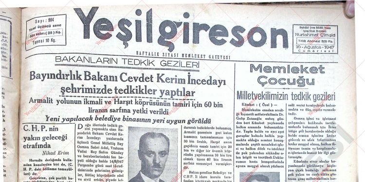 16 Ağustos 1947 – Sayı 994