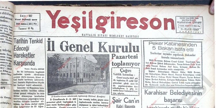 6 Eylül 1947 – Sayı 997