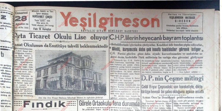 28 Ağustos 1948 – Sayı 1048