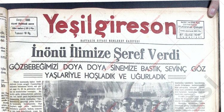27 Eylül 1947 – Sayı 1000