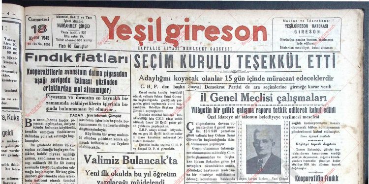 18 Eylül 1948 – Sayı 1051