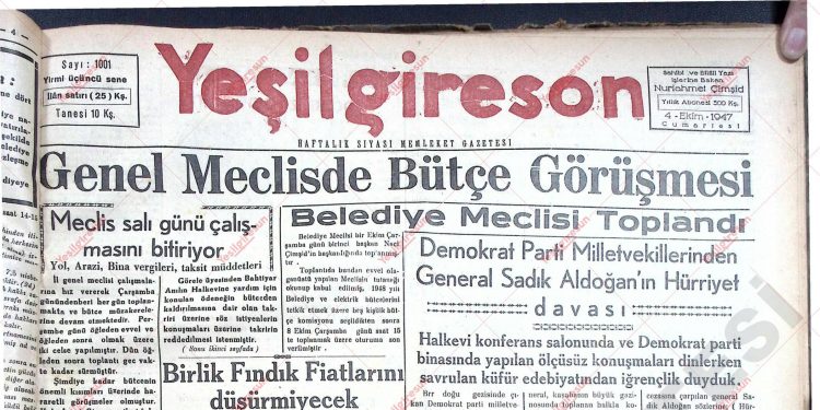 4 Ekim 1947 – Sayı 1001